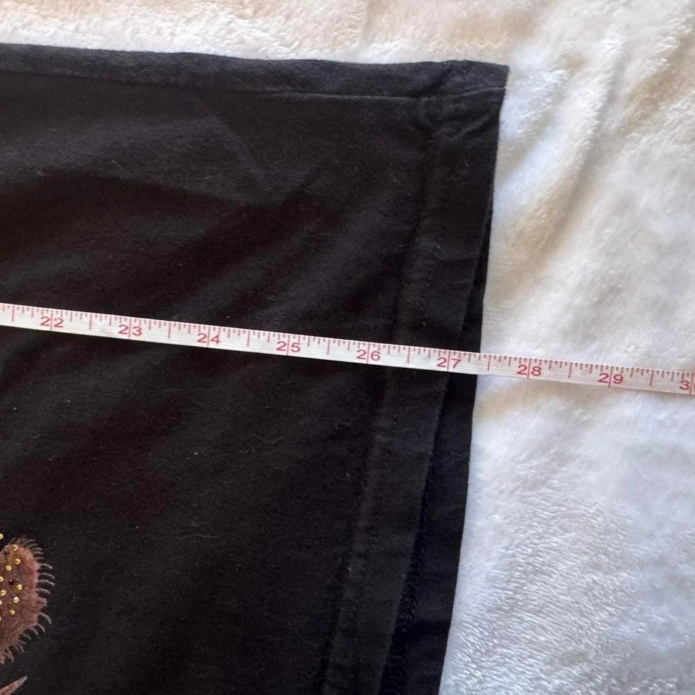 Y2K vintage Ed Hardy lion graphic rhinestone babytee short sleeve top grunge emo - Picture 6 of 8